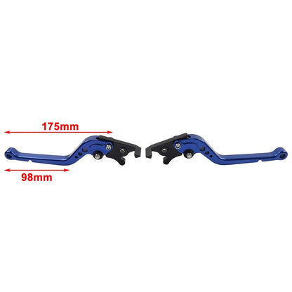 CNC Adjustable Long Brake Clutch Levers For Yamaha R1 R1M R1S 2015-2021 Black