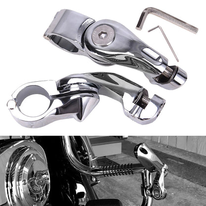 1-1/4" 1.25" Motorcycle Highway Crash Bar Foot Pegs Mount Kit For Harley Touring