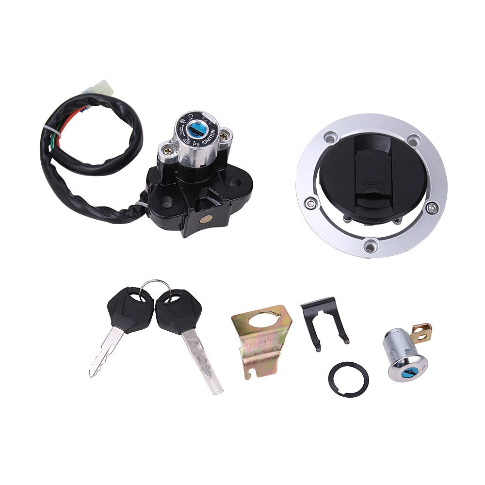 Ignition Switch Gas Cap cover Seat Lock Key Set For Suzuki GSXR600 750 2004-2015