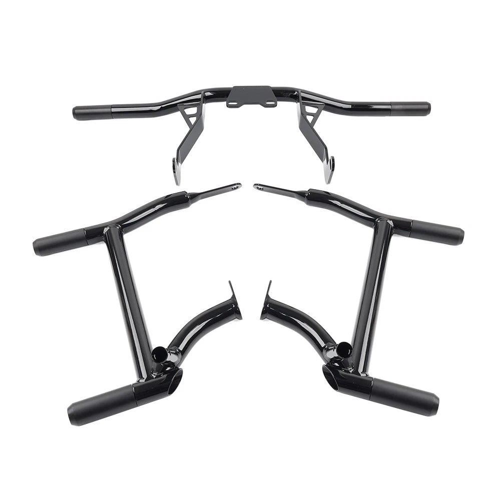 Saddlebag Rail Front Engine Guard Crash Bar For Harley Road Street Glide 2014-24