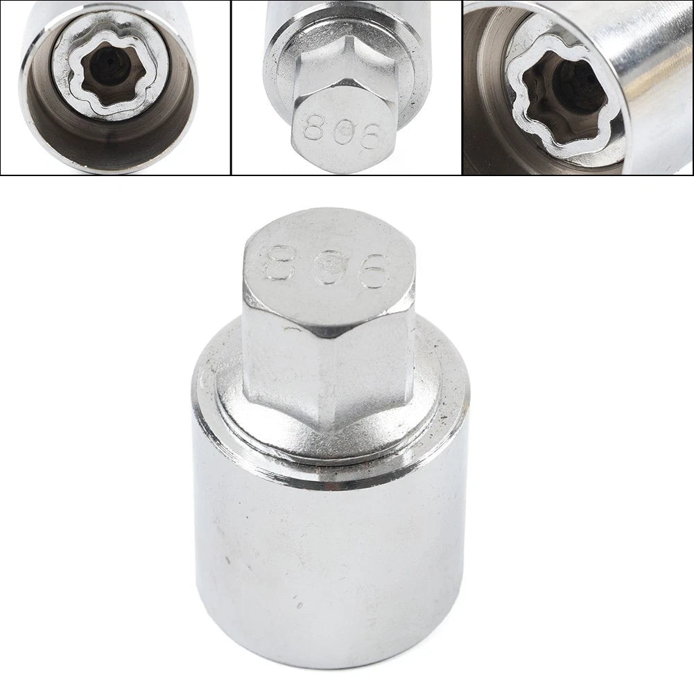 Sliver Anti-theft Wheel Bolt Lock Nut Key For Jeep Renegade Cherokee GZ