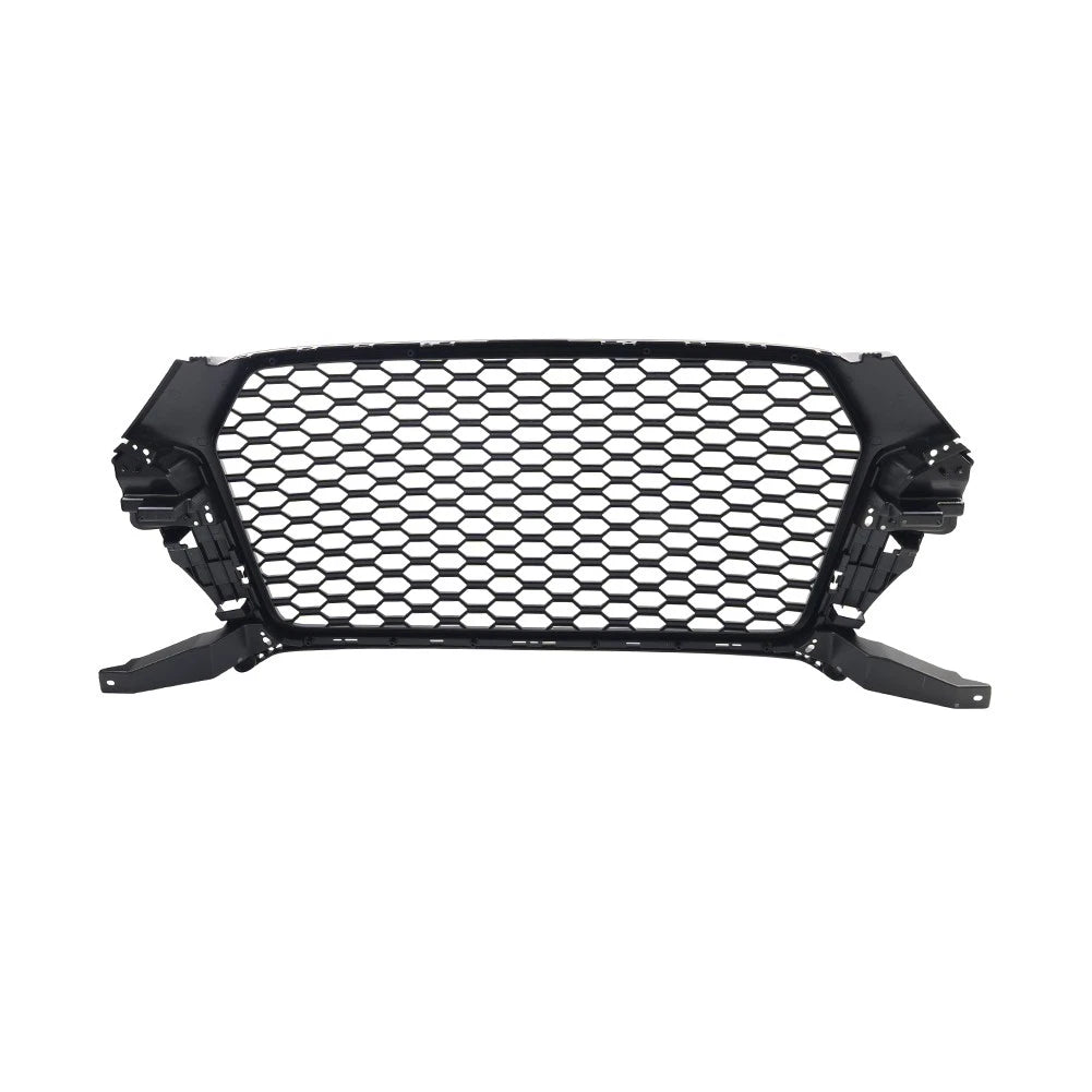 Front Bumper Honeycomb Grille Glossy Black For Audi Q3 2016-2018