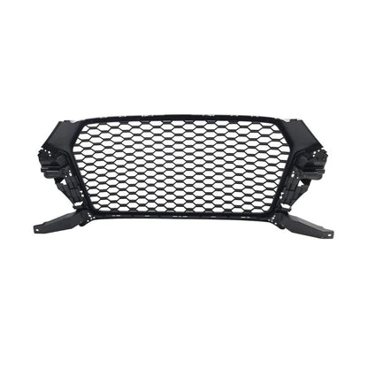 Front Bumper Honeycomb Grille Glossy Black For Audi Q3 2016-2018