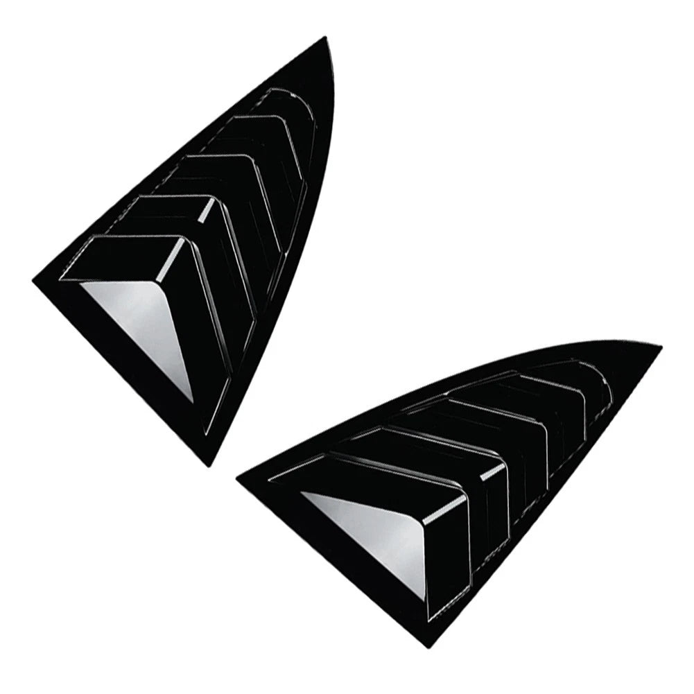 Rear Window Louver Shutter Cover Trim For Tesla Model 3 2024-2025 Glossy Black
