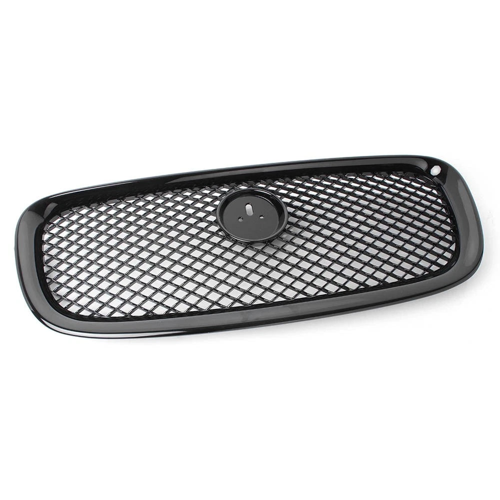 Front Center Upper Grille Glossy Black For Jaguar XF XFR 2012-2015