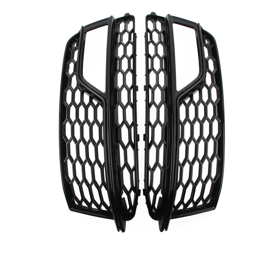 1 Pair Front Bumper Mesh Fog Light Grille Grill For Audi A5 S5 2013-2017