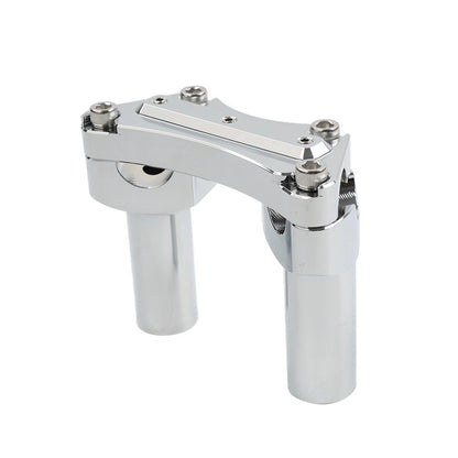 3.5" Straight Handlebar Riser & Top Clamp Chrome For Harley Dyna Tour Road Glide