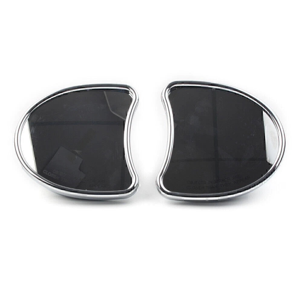 2x Motorcycle Wide Angle Fairing Mount Mirrors For Harley FLHT FLHX FLHTK 96-13
