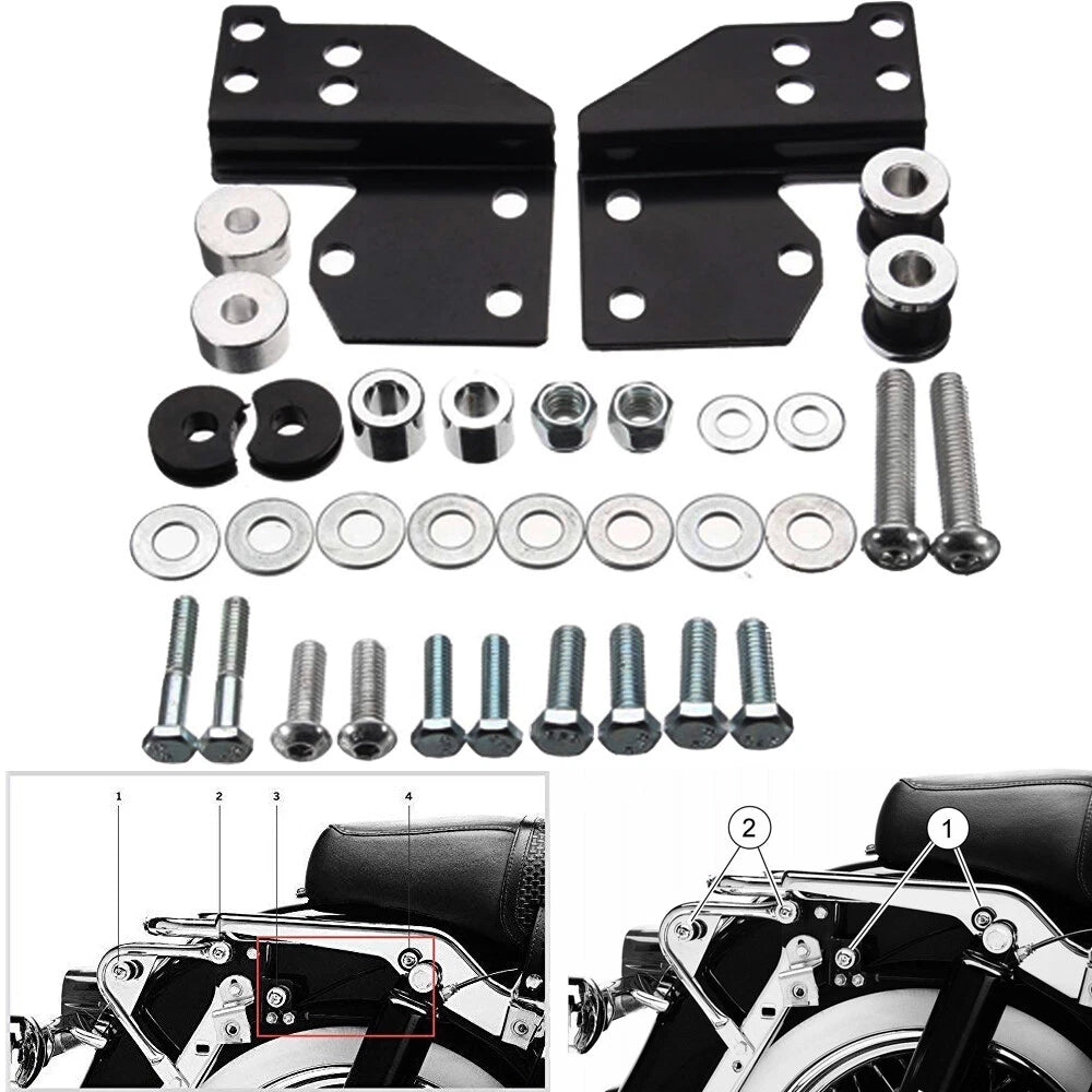 Quick Detachable Sissy Bar Docking Hardware Kit For Harley Touring 94-08 FLH FLT
