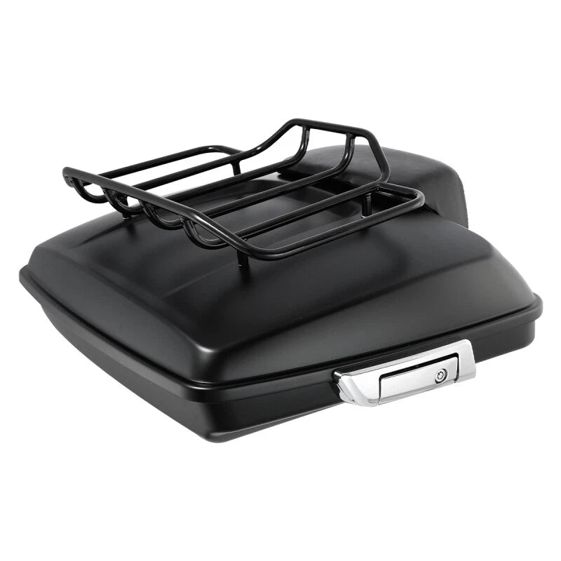 Matte Black Razor Trunk Backrest Pad Top Rack Fit Fit For Harley Touring 2014-Up