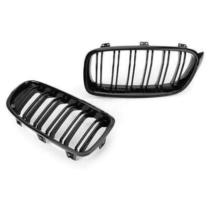 Double Line Front Hood Bumper Kidney Grille Grill For BMW 3 Series F30 F31 13-19