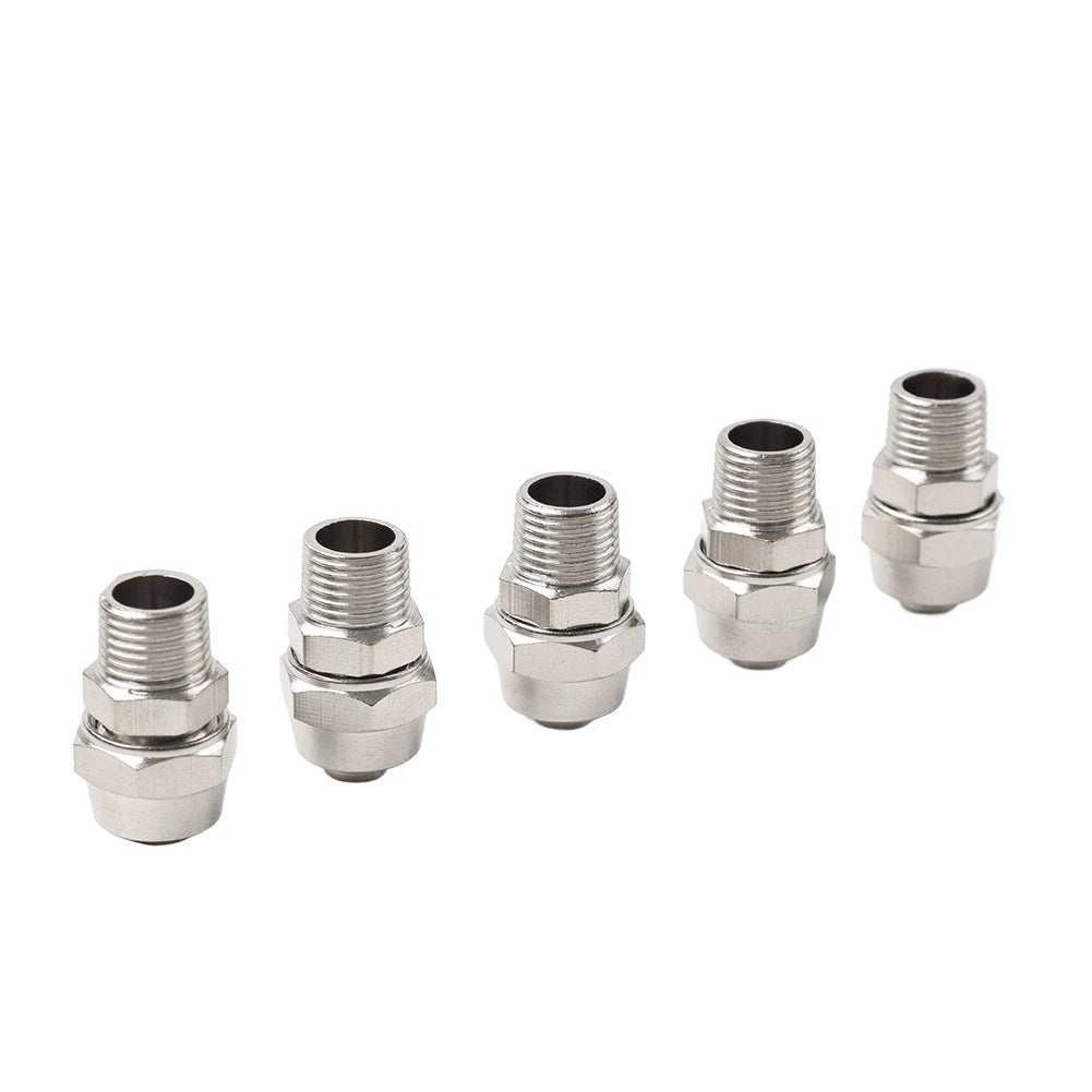 5PC Tire Changer 8mm 1/8 Air Valve Metal Connector
