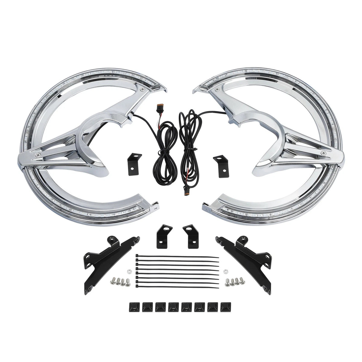 Brake Rotor Covers w/ LED Light Fit For Honda Goldwing 1800 GL1800 2018-2026 19
