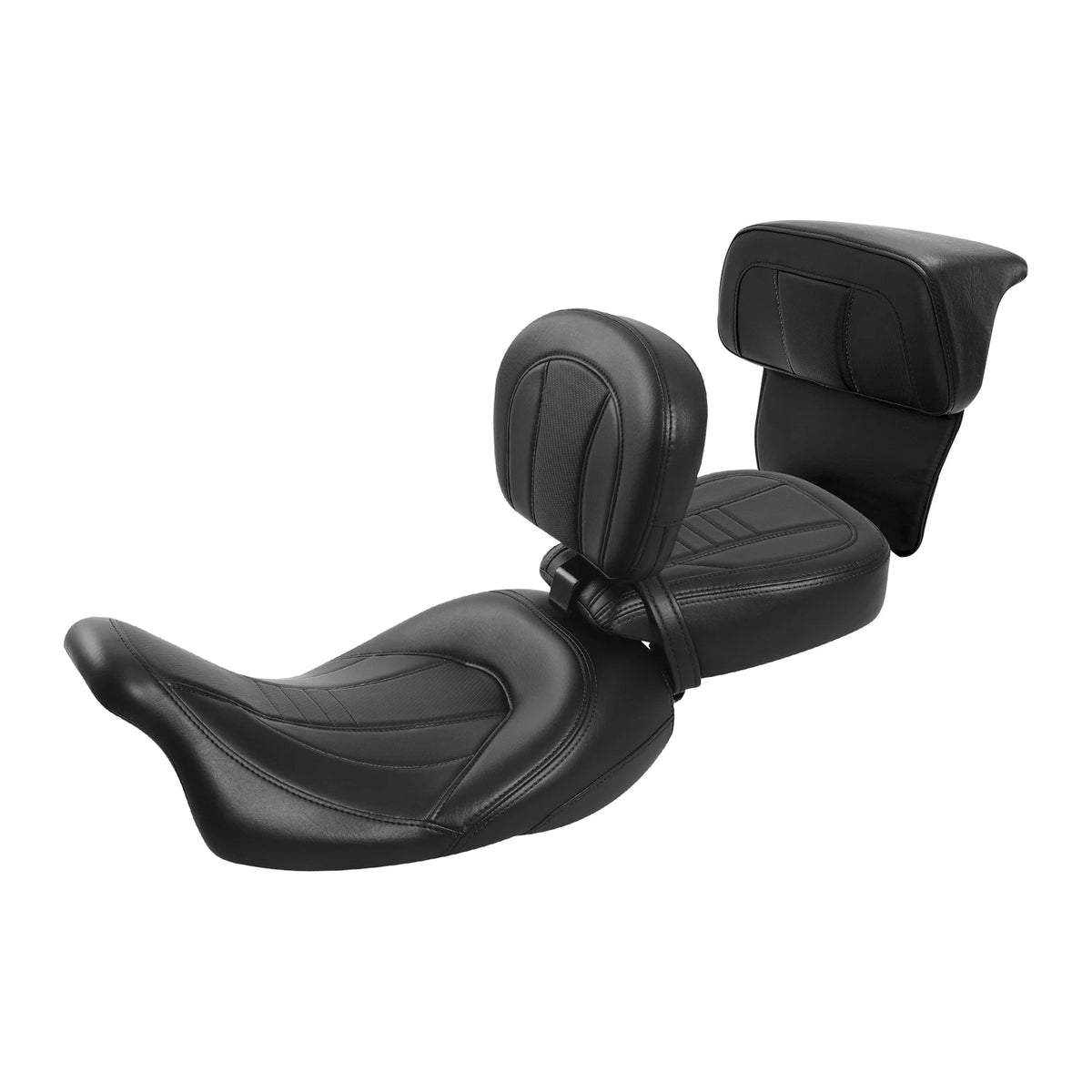 Black Driver Passenger Seats Front Rear Backrest Fit For Harley Road Glide 14-23