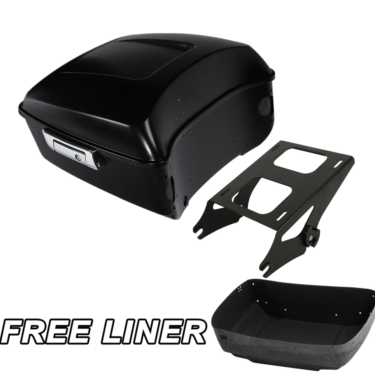 Matt Black King Trunk Mout Rack Fit For Harley Touring Road Glide King 2014-2025