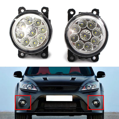 Pair Fog Light Daytime Running Driving Light For Ford C-MAX Fiesta Focus Transit
