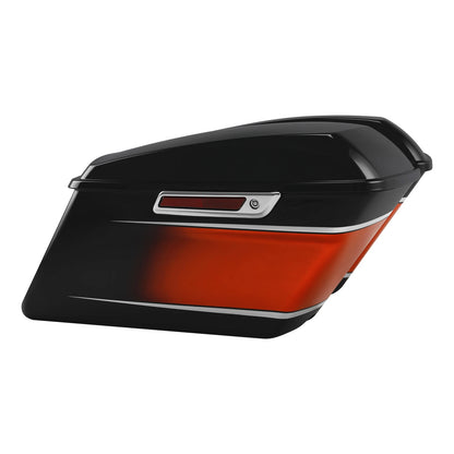 Hard Saddlebags For Harley Street Glide 14-23 22 Sunset Orange/Sunset Black Fade