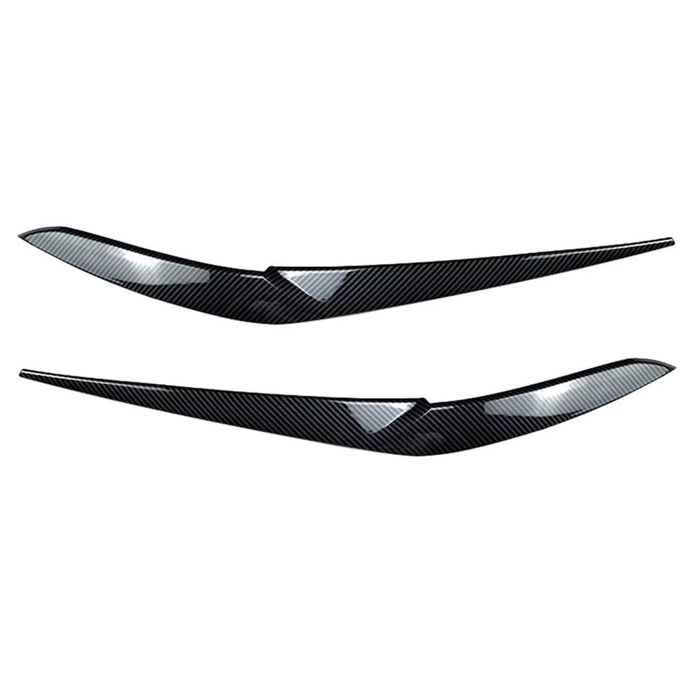 Front Fog Light Lamp Eyebrow Cover Trim For BMW X5 2018-22 X6 19-22 Carbon Fiber