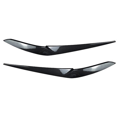 Front Fog Light Lamp Eyebrow Cover Trim For BMW X5 2018-22 X6 19-22 Carbon Fiber