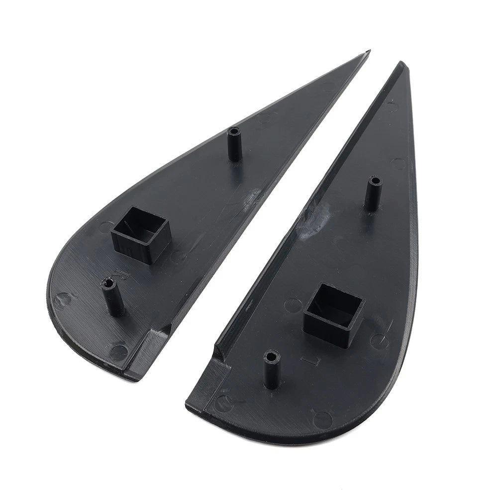 Door Side Mirror Triangle Flag Applique Black For Jeep Wrangler JK 2007-18 Pair