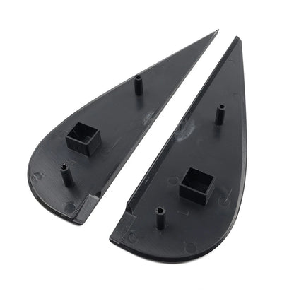 Door Side Mirror Triangle Flag Applique Black For Jeep Wrangler JK 2007-18 Pair