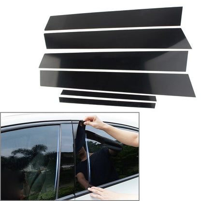6pc Door Trim Cover Kit  Black Pillar Posts For Honda Civic 2006-2011 (4dr)