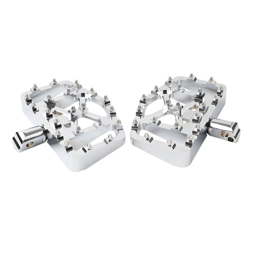 Chrome Rear FootPeg Passenger Pedal For Harley FXBB FXLR FXLRS FXLRST FXST FLSB