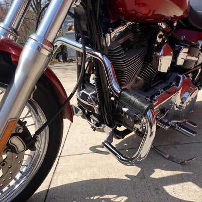 Chrome 1 1/4" Highway Engine Guard Crash Bar For Harley Dyna Glide Fat Bob FXDB