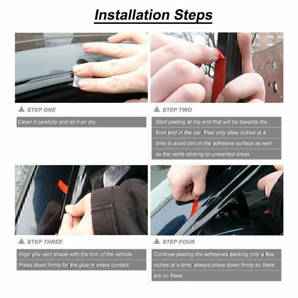 Smoke Window Vent Visor Rain Guard Shade For Honda Civic Sedan 2016-2020 2017 18