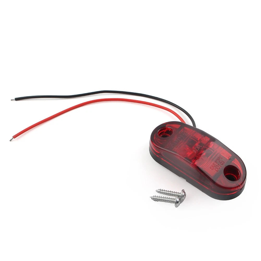 2 SMD LED Side Marker Light Identification Light For Truck Trailer RV SUV Red