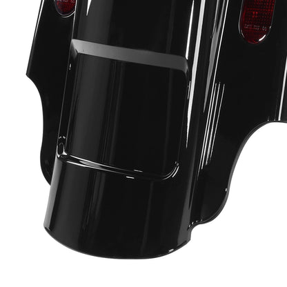 Stretched Hard Saddlebags LED Rear Fender System For Harley Electra Glide 93-08