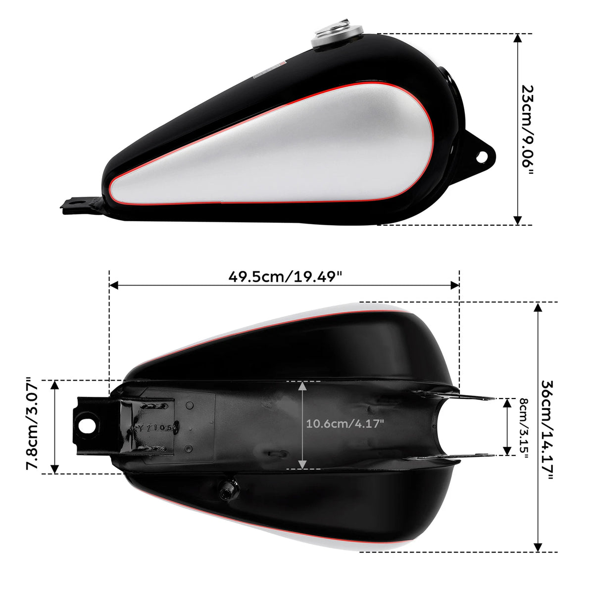 Motorcycle 3.4 gallons Fuel Gas Tank & Cap For Honda CMX250 CMX 250 Rebel 85-16