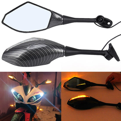 Integrated LED Mirrors For Honda CBR600RR 03 2004 2005 2006 2007 2008 2009 2010