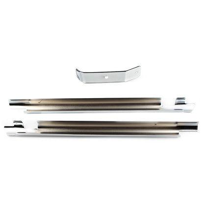 Pair Chrome Down Tube Frame Covers Accent Trim For Harley Softail Twin Cam 00-06