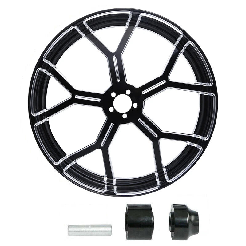 26 X 3.5'' Front Wheel Rim W/ Single Disc Hub Fit For Harley Electra Glide 97-21