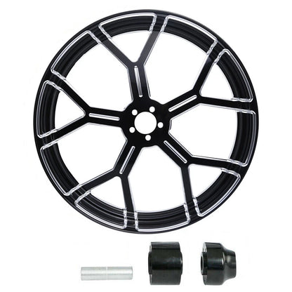 26 X 3.5'' Front Wheel Rim W/ Single Disc Hub Fit For Harley Electra Glide 97-21