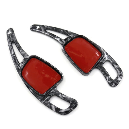 Pair Steering Wheel Shift Paddle Shifter Extension Carbon For Audi A3 A4 A5 S3