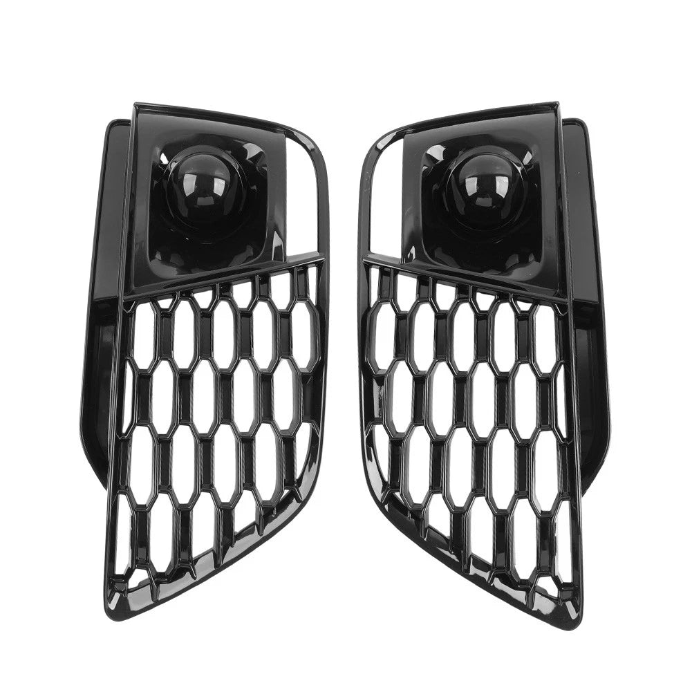 1 Pair Front Bumper Honeycomb Fog Lamp Grille Cover For Audi Q5 SQ5 2018-2020