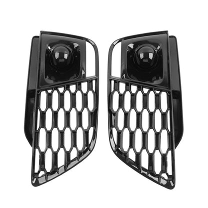 1 Pair Front Bumper Honeycomb Fog Lamp Grille Cover For Audi Q5 SQ5 2018-2020