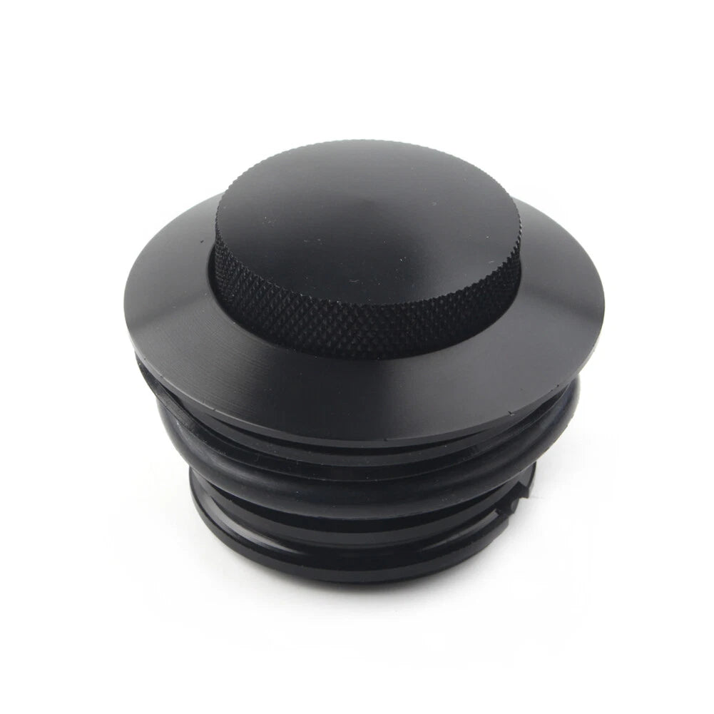 Fuel Tank Cover Flush Pop Up Reservoir Gas Cap Vented Fit Harley Davidson Black