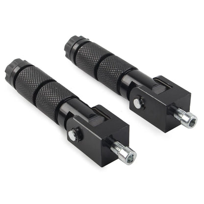 Universal 8mm Folding Passenger Foot Pegs for Electric Motor Bicycle ATV Black