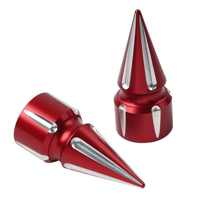 Front Axle Cap Nut Cover 3.6" For Harley Softail 07+ Dyna 08+ Street Glide Red