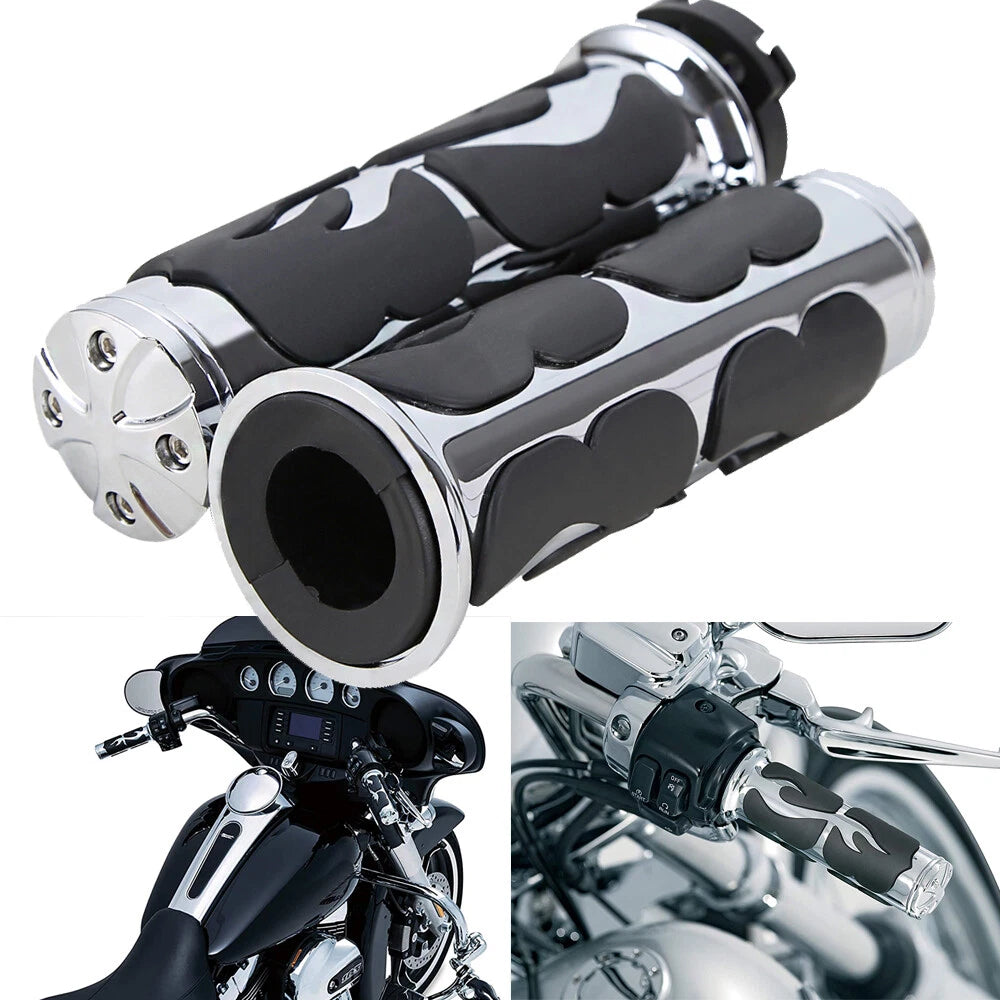 1" Motorcycle Handlebar Hand Grips For Harley Touring Road Glide Softail Custom