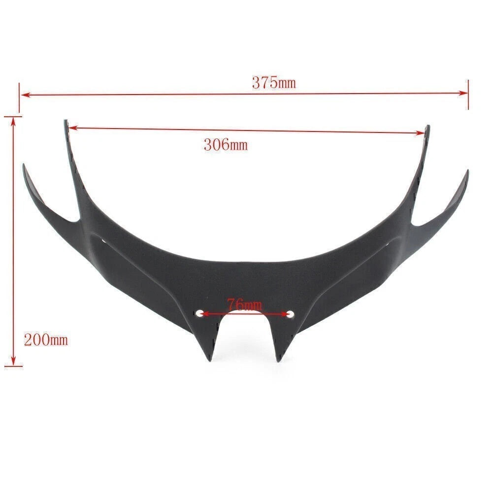 1PC Front Aerodynamic Winglet Fit Kawasaki Ninja 250 Ninja 400 2018-2023 BLK