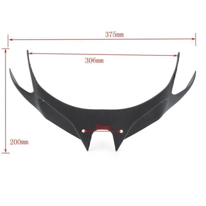 1PC Front Aerodynamic Winglet Fit Kawasaki Ninja 250 Ninja 400 2018-2023 BLK
