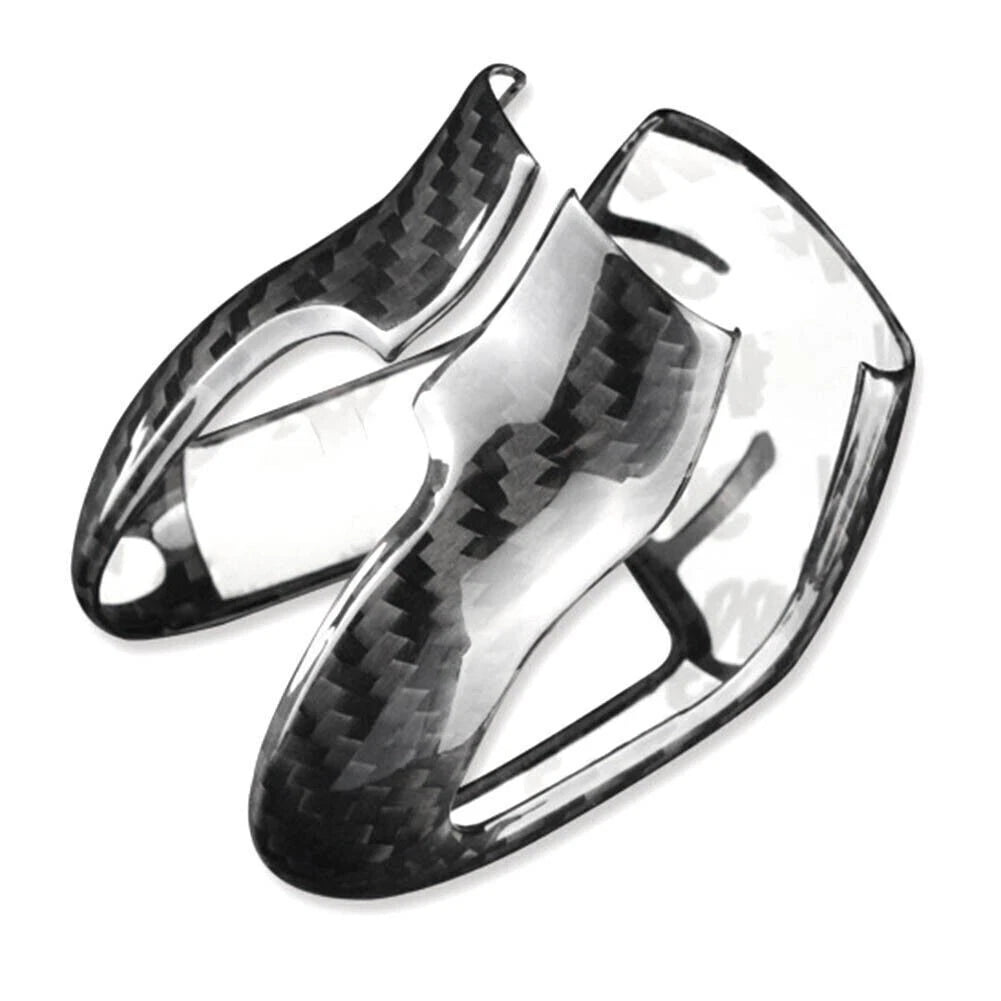 Gear Shift Knob Cover Trim For Volvo XC60 XC90 S60 S90 V60 V90 Carbon Fiber Blk