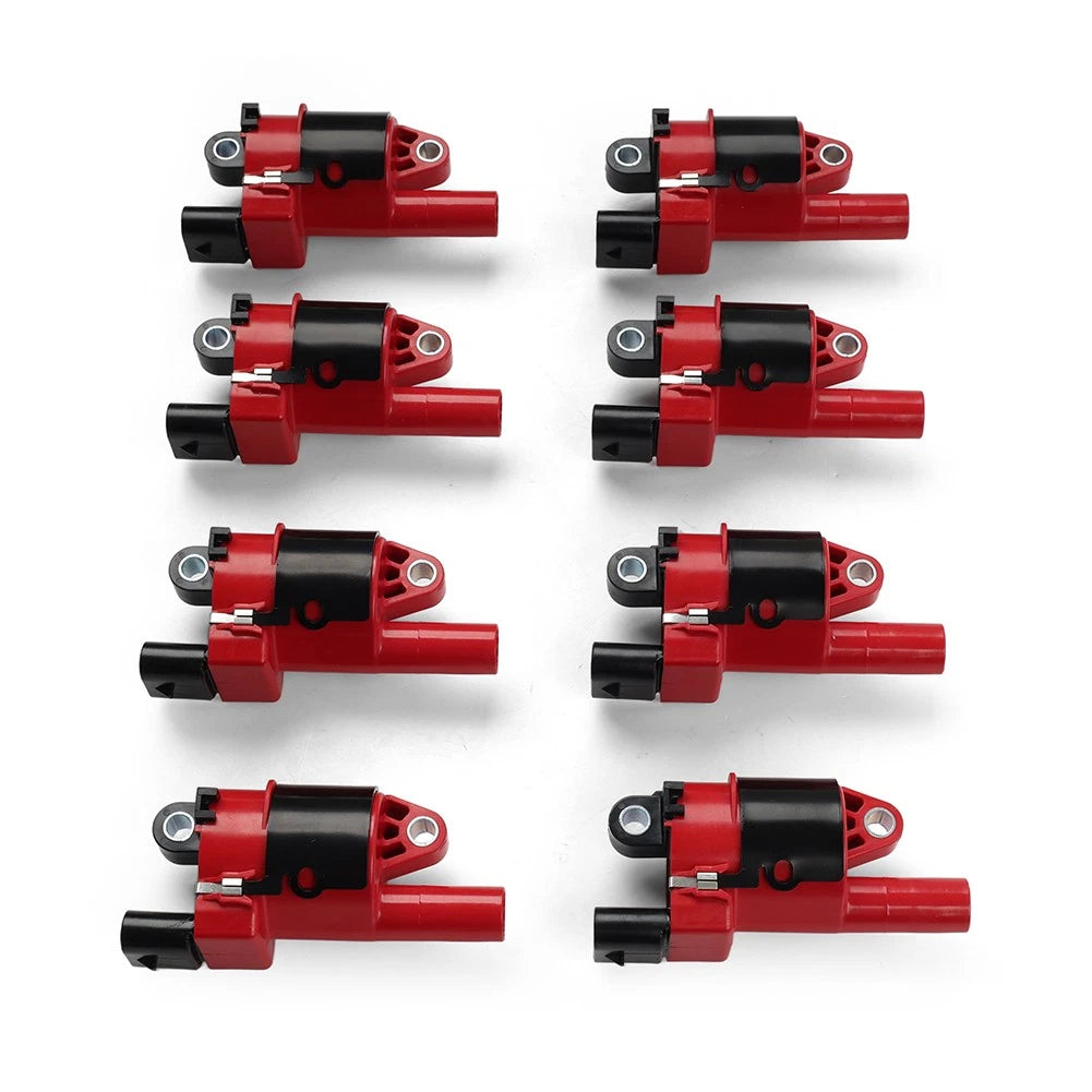 8x Red D514A Round Ignition Coil Pack For Chevrolet Silverado For GMC