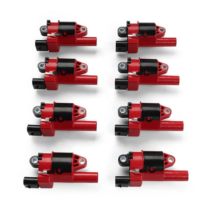 8x Red D514A Round Ignition Coil Pack For Chevrolet Silverado For GMC