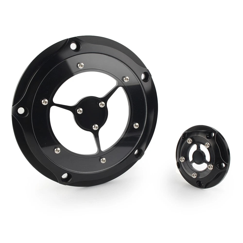 Black Derby Timing Timer Cover For Harley Road King Electra Glide Softail US