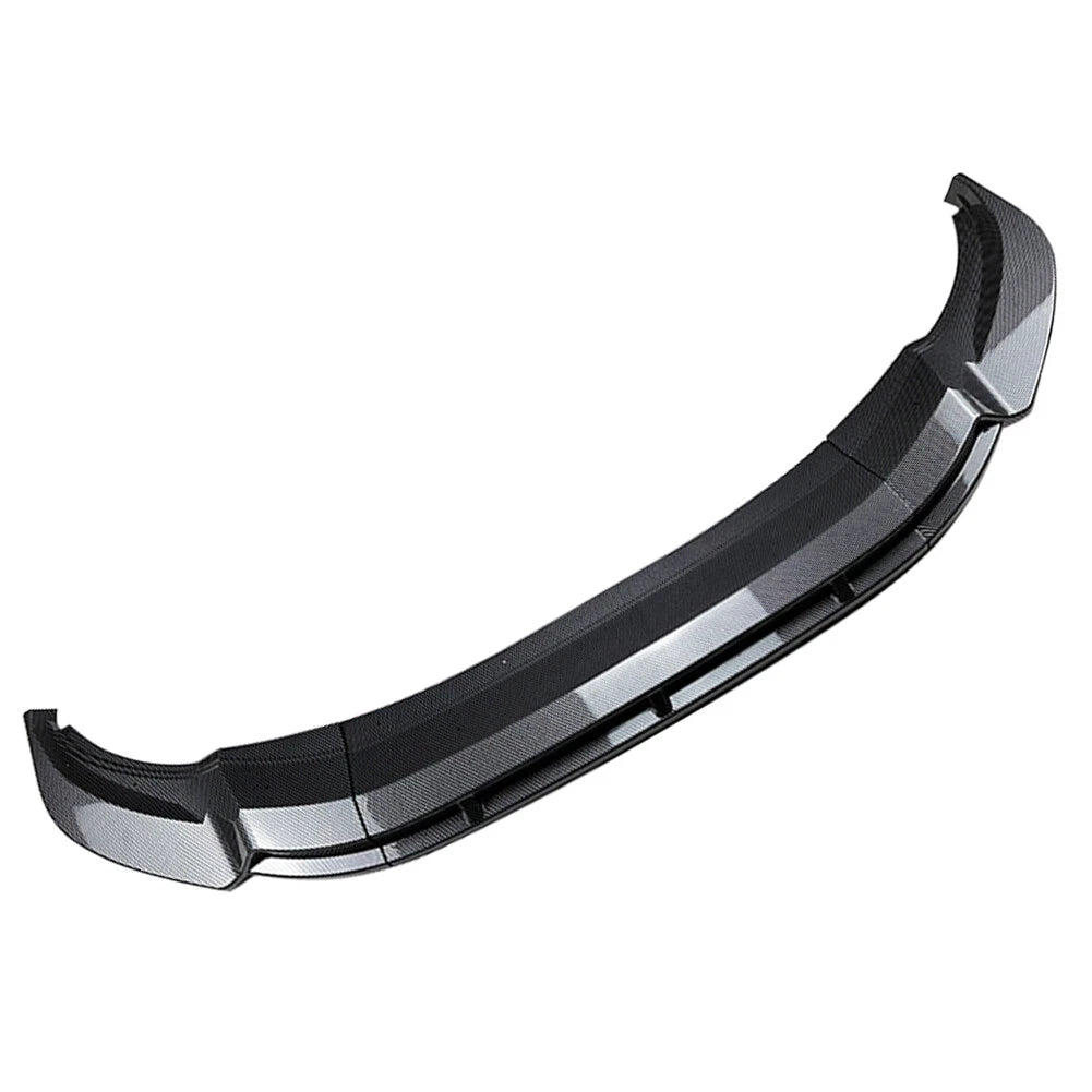 Front Bumper Spoiler Lip For Volkswagen Tiguan Rline 2021-23 Carbon Fiber Black